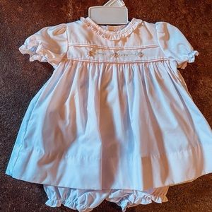 Little girls smocked dress